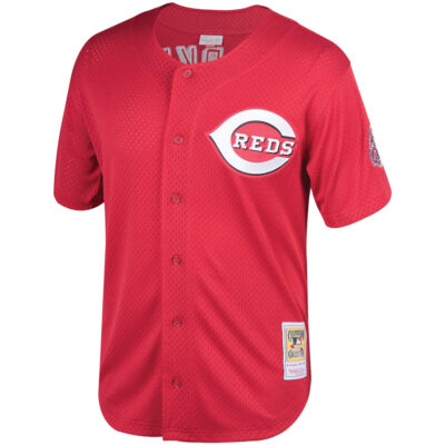 Alternative view of Barry Larkin Cincinnati Reds Red Throwback Jersey - All Stitched