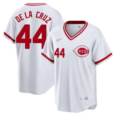 Elly De La Cruz Cincinnati Reds White Throwback Jersey - All Stitched