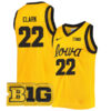 Caitlin Clark Iowa Hawkeyes Basketball Gold Game Jersey - All Stitched