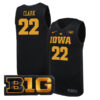 Caitlin Clark Iowa Hawkeyes Basketball Black Jersey w/ B1G Patch - All Stitched