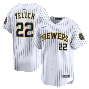 Christian Yelich Milwaukee Brewers White Alternate Limited Jersey - All Stitched