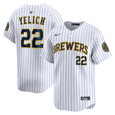 Christian Yelich Milwaukee Brewers White Alternate Limited Jersey - All Stitched