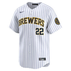 Alternative view of Christian Yelich Milwaukee Brewers White Alternate Limited Jersey - All Stitched