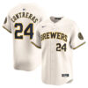 William Contreras Milwaukee Brewers Cream Home Limited Jersey - All Stitched