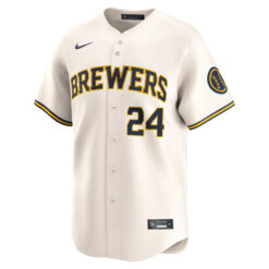 Alternative view of William Contreras Milwaukee Brewers Cream Home Limited Jersey - All Stitched