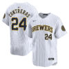William Contreras Milwaukee Brewers White Alternate Limited Jersey - All Stitched