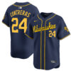 William Contreras Milwaukee Brewers Navy Alternate Limited Jersey - All Stitched
