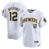 Rhys Hoskins Milwaukee Brewers White Alternate Limited Jersey - All Stitched