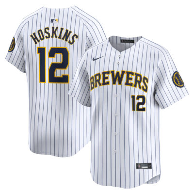 Rhys Hoskins Milwaukee Brewers White Alternate Limited Jersey - All Stitched