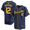 Rhys Hoskins Milwaukee Brewers Navy Alternate Limited Jersey - All Stitched