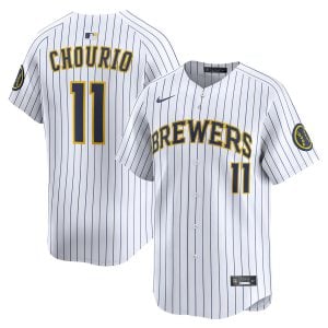 Jackson Chourio Milwaukee Brewers White Alternate Limited Jersey - All Stitched