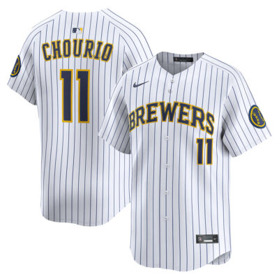 Jackson Chourio Milwaukee Brewers White Alternate Limited Jersey - All Stitched