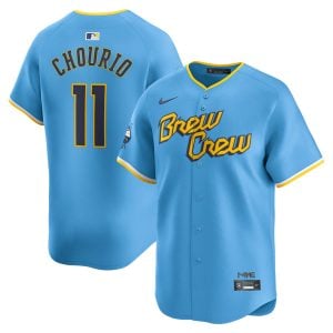 Jackson Chourio Milwaukee Brewers Powder Blue City Connect Limited Jersey - All Stitched