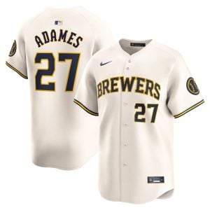 Willy Adames Milwaukee Brewers Cream Home Limited Jersey - All Stitched