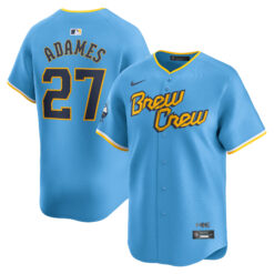 Willy Adames Milwaukee Brewers Powder Blue City Connect Limited Jersey - All Stitched