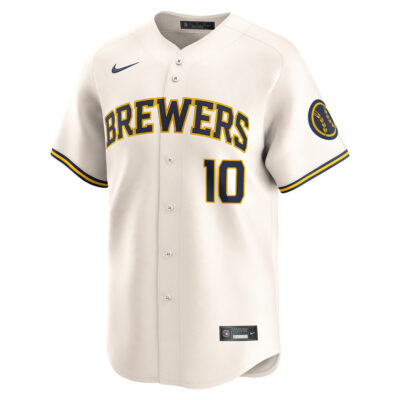 Alternative view of Sal Frelick Milwaukee Brewers Cream Home Limited Jersey - All Stitched