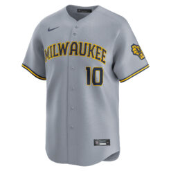 Alternative view of Sal Frelick Milwaukee Brewers Grey Road Limited Jersey - All Stitched