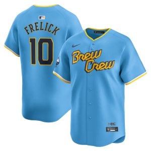 Sal Frelick Milwaukee Brewers Powder Blue City Connect Limited Jersey - All Stitched
