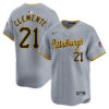 Roberto Clemente Pittsburgh Pirates Grey Road Limited Jersey - All Stitched