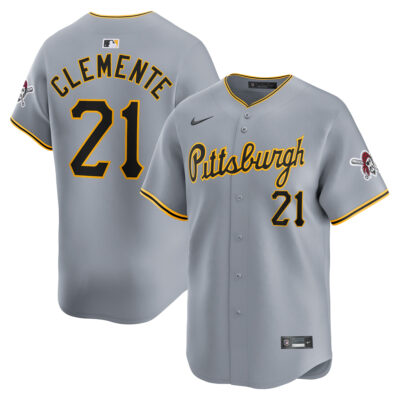 Roberto Clemente Pittsburgh Pirates Grey Road Limited Jersey - All Stitched