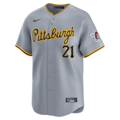 Alternative view of Roberto Clemente Pittsburgh Pirates Grey Road Limited Jersey - All Stitched