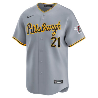 Alternative view of Roberto Clemente Pittsburgh Pirates Grey Road Limited Jersey - All Stitched