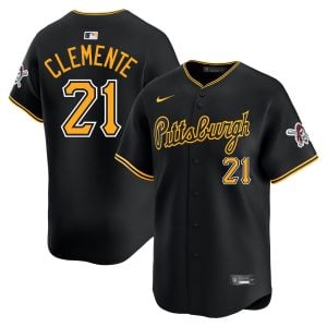Roberto Clemente Pittsburgh Pirates Black Alternate Limited Jersey - All Stitched