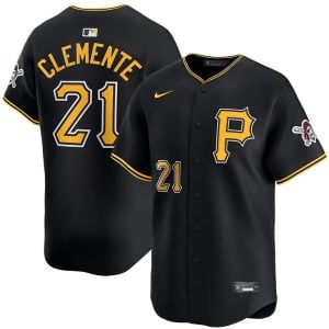 Roberto Clemente Pittsburgh Pirates Black Alternate Limited Jersey - All Stitched