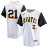 Roberto Clemente Pittsburgh Pirates White Throwback Jersey - All Stitched