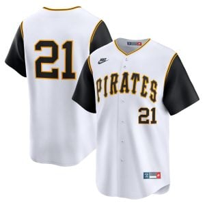 Roberto Clemente Pittsburgh Pirates White Throwback Jersey - All Stitched