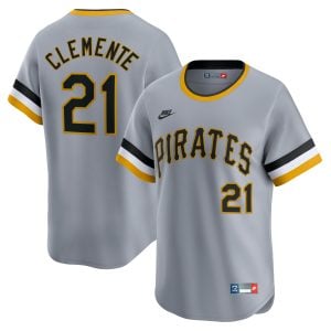 Roberto Clemente Pittsburgh Pirates Grey Throwback Jersey - All Stitched