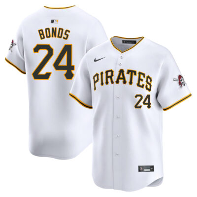 Barry Bonds Pittsburgh Pirates White Home Limited Jersey - All Stitched