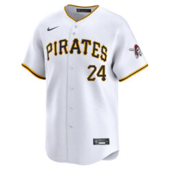 Alternative view of Barry Bonds Pittsburgh Pirates White Home Limited Jersey - All Stitched