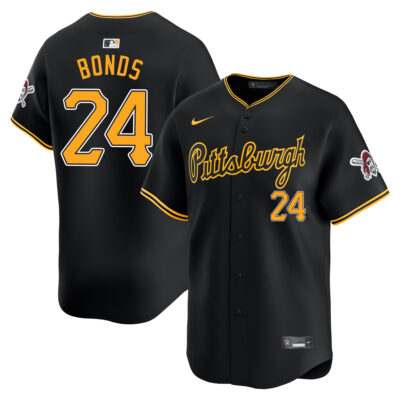 Barry Bonds Pittsburgh Pirates Black Alternate Limited Jersey - All Stitched