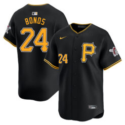 Barry Bonds Pittsburgh Pirates Black Alternate Limited Jersey - All Stitched