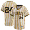 Barry Bonds Pittsburgh Pirates Pinstripe 1967-86 Throwback Jersey - All Stitched