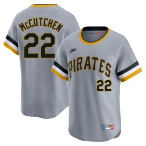 Andrew McCutchen Pittsburgh Pirates Grey Throwback Jersey - All Stitched