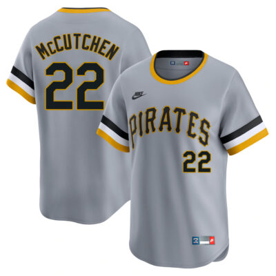 Andrew McCutchen Pittsburgh Pirates Grey Throwback Jersey - All Stitched