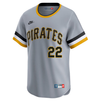 Alternative view of Andrew McCutchen Pittsburgh Pirates Grey Throwback Jersey - All Stitched