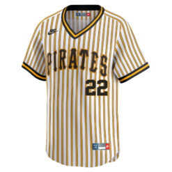 Alternative view of Andrew McCutchen Pittsburgh Pirates Pinstripe 1967-86 Throwback Jersey - All Stitched