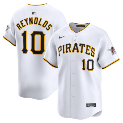 Bryan Reynolds Pittsburgh Pirates White Home Limited Jersey - All Stitched