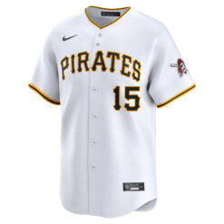 Alternative view of Oneil Cruz Pittsburgh Pirates White Home Limited Jersey - All Stitched