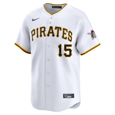 Alternative view of Oneil Cruz Pittsburgh Pirates White Home Limited Jersey - All Stitched