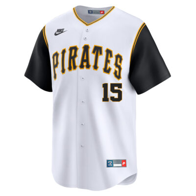Alternative view of Oneil Cruz Pittsburgh Pirates White Throwback Jersey - All Stitched