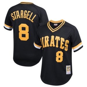 Willie Stargell Pittsburgh Pirates Black Throwback Jersey - All Stitched