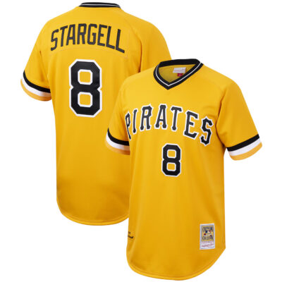 Willie Stargell Pittsburgh Pirates Gold Throwback Jersey - All Stitched