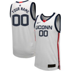 Custom UConn Huskies Women's Basketball White Jersey - All Stitched