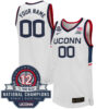 Custom UConn Huskies Women's Basketball White Jersey w/ 12-Time National Champs Patch - All Stitched