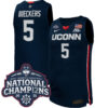 Paige Bueckers UConn Huskies Women's Basketball Navy Jersey w/ 2025 National Champions Patch - All Stitched
