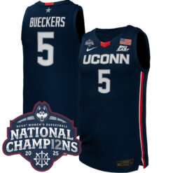 Paige Bueckers UConn Huskies Women's Basketball Navy Jersey w/ 2025 National Champions Patch - All Stitched